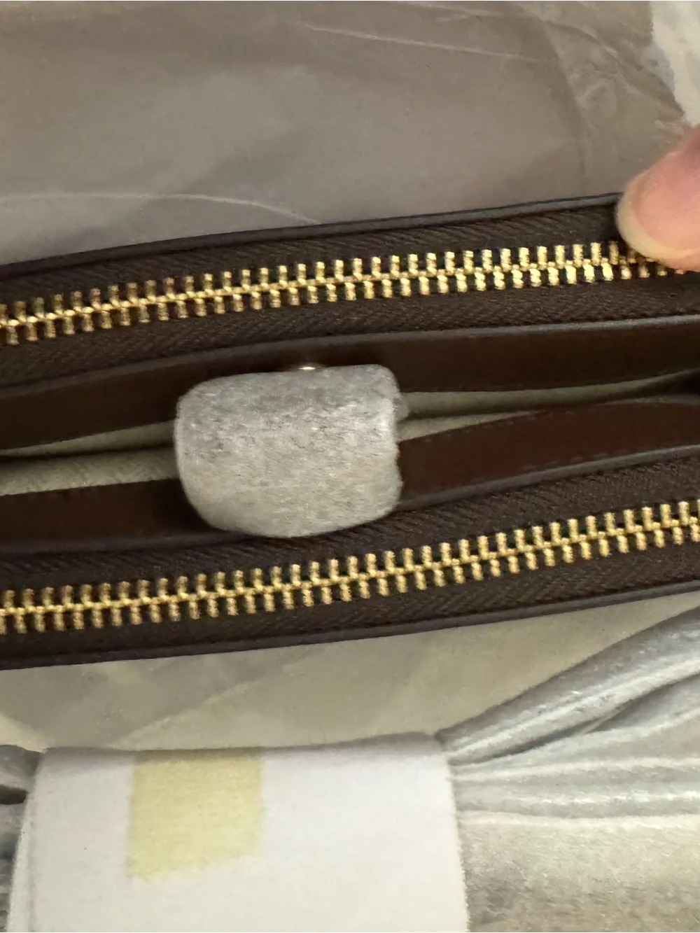 Ralph Lauren small Brown Embossed RL Leather crossbody